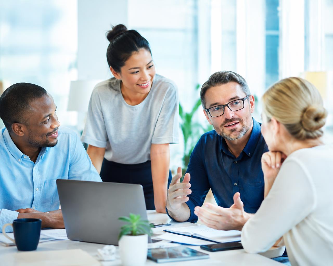 Professionals collaborating